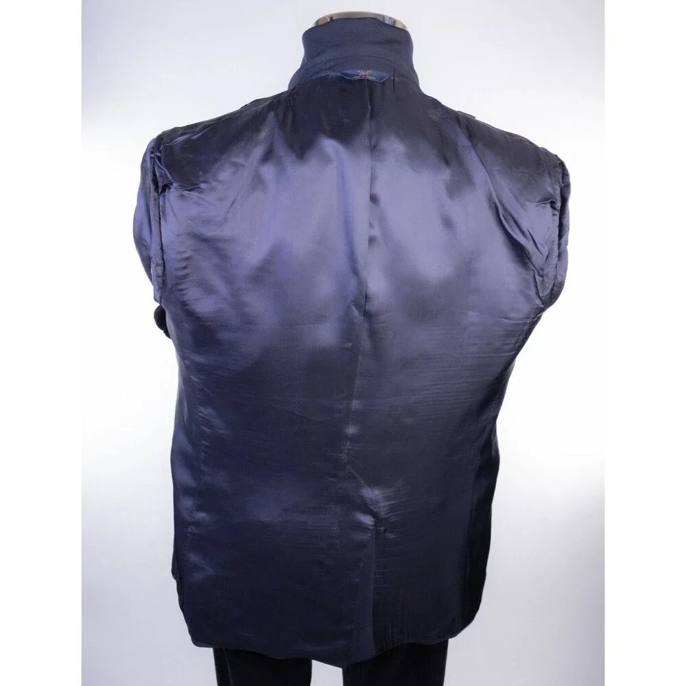 Brooks Brothers 346 Blazer Sport Coat Sz 40S Wool Solid Blue Two Button Jacket